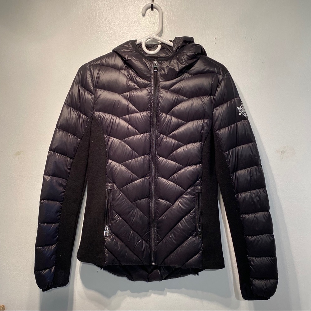 Black winter puffer jacket